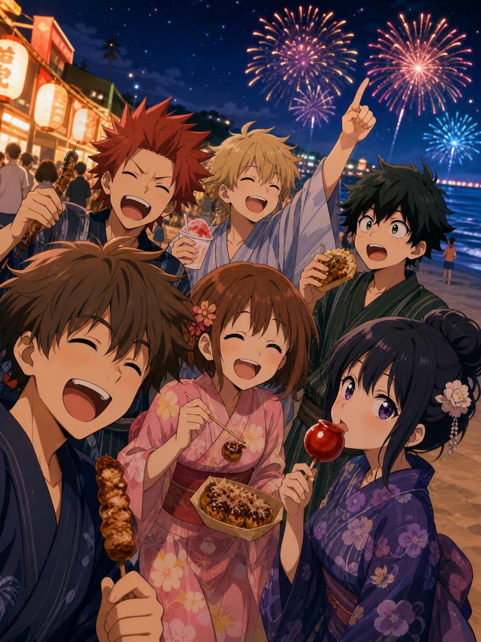 抖荫短视频-夏日祭典生活动漫教程